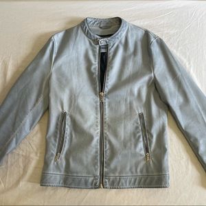 Zara faux leather bomber jacket